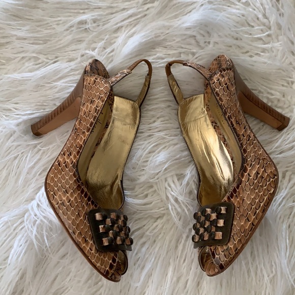 Cole Haan Collection Snakeskin Heels - Picture 1 of 10